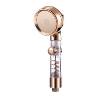 Pommeau de douche à main avec interrupteur marche/arrêt du ventilateur Turbo Pomme de douche haute pression à 3 réglages G1/2 pomme de douche à économie d