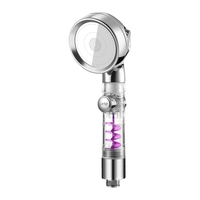 Pommeau de douche à main avec interrupteur marche/arrêt du ventilateur Turbo Pomme de douche haute pression à 3 réglages G1/2 pomme de douche à économie d