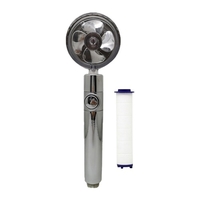 Pommeau de douche à main avec ventilateur Turbo Interrupteur de pause marche/arrêt Filtre en coton Pomme de douche haute pression à économie d
