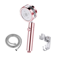 Pommeau de douche à main avec ventilateur Turbo Interrupteur marche/arrêt de pause Filtre en coton Pomme de douche haute pression à économie d
