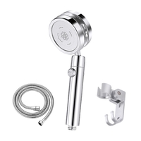Pommeau de douche à main avec ventilateur Turbo Interrupteur marche/arrêt de pause Filtre en coton Pomme de douche haute pression à économie d