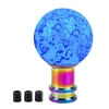 Pommeau de levier de vitesse à bulle en cristal acrylique Pommeau de levier de vitesse à boule ronde Manette de vitesse transparente bleu foncé