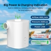 Pompe à air électrique avec 5 buses USB Pompe à air rapide avec batterie 2500 mAh pour gonfleur Pompes de dégonflage Gonflables Air Matelas Air Bed Piscine Jouet Anneau de natation