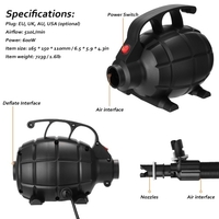 Pompe à Air noire Portable pratique de petite taille maison ménage Camping utilitaire outil lit d