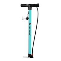 Pompe à pied de vélo 140PSI Pompe à air de vélo Valves Presta & Schrader Gonfleur de chambre à air avec aiguille à bille multifonction Pompe à pneu de vélo Gonfleur d