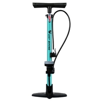Pompe à pied de vélo 140PSI Pompe à air de vélo Valves Presta & Schrader Gonfleur de chambre à air avec aiguille à bille multifonction Pompe à pneu de vélo Gonfleur d