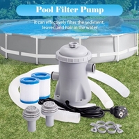Pompe de filtration de piscine 330 GPH Pompe à eau électrique pour pataugeoire avec 2 cartouches de filtre de piscine Pompes de piscine hors sol Petite pompe de filtration de piscine