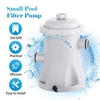 Pompe de filtration de piscine 330 GPH Pompe à eau électrique pour pataugeoire avec 2 cartouches de filtre de piscine Pompes de piscine hors sol Petite pompe de filtration de piscine