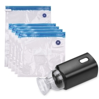 Pompe électrique avec sacs de rangement sous vide avec câble USB 5 sacs de rangement rechargeables portables pour les voyages à domicile Économisez de l