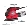 Ponceuse de détail 1, 6 A 200 W 14 000 OPM Ponceuse compacte Système de dépoussiérage efficace avec 2 tampons de polissage et 20 papiers abrasifs pour espaces restreints Ponçage/polissage dans la décoration de la maison et le bricolage