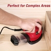 Ponceuse de détail 1, 6 A 200 W 14 000 OPM Ponceuse compacte Système de dépoussiérage efficace avec 2 tampons de polissage et 20 papiers abrasifs pour espaces restreints Ponçage/polissage dans la décoration de la maison et le bricolage