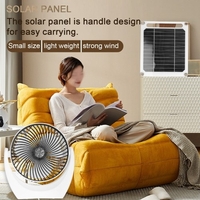 Portable 6W solaire alimenté ventilateur ensemble panneau solaire monocristallin silicium panneau solaire multifonctionnel chargeur d