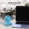 Portable Cou Suspendu Ventilateur Mini USB Rechargeable Bleu Ventilateur 3 Mode Vitesse Régulation F98 avec Rechargeable 2200mAh Batterie