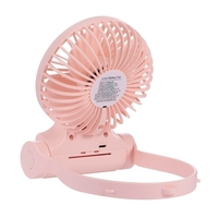 Portable Cou Suspendu Ventilateur Mini USB Rechargeable Rose Ventilateur 3 Mode Vitesse Régulation F98 avec Rechargeable 2200mAh Batterie