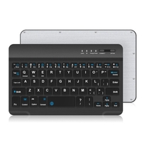 Portable cuir PU BT clavier sans fil avec housse de protection pour téléphones mobiles 4.5-6.8inch clavier blanc