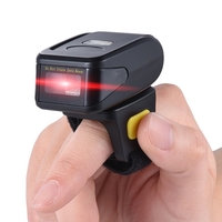 Portable Handheld BT Wireless Ring Finger 1D Barcode Scanner pour Supermarket Library Express Company Warehouse