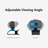 Portable HD Webcam 480P 30fps Camera with Mount Clip Microphone intégré Notebook Laptop PC Desktop Computer Web Video Camera USB Plug & Play for Conferences Online Meeting Video Call Live Streaming
