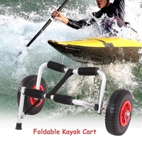 Portable Léger Pliable Bateau Kayak Transporteur Canoe Dolly Tote Trolley Transport Remorque Panier amovible Roues