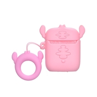 Portable Mignon de Bande Dessinée 3D Femme Stitch Clamshell-Type Silica Gel Housse D