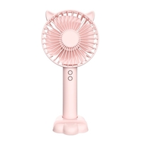 Portable Mini ventilateur de poche rechargeable 3 vitesses vent réglable faible bruit intégré lampe à atmosphère douce longue durée d