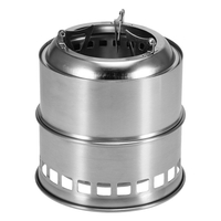 Portable Pliable Camping Camping Cuisinière À Bois Poêle À Alcool avec Bac À Alcool Et Grill Net Randonnée Backpacking Picnic BBQ