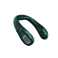 Portable Rechargeable sans lame cou ventilateur suspendu 3-vitesse réglable vent 360° sortie de vent LED écran d