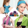 Portable Réutilisable Réchauffement de la Chaleur Instantané Cool Chill Sports Confortable Serviette pour Courir Vélo Jogging Gym Cadeau Royal Bleu