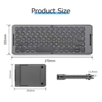 Portable sans fil BT clavier pliant clavier confortable dactylographie sensation intégré Rechargeable batterie au Lithium pour Windows/Android/iOS