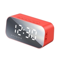 Portable sans fil BT haut-parleur miroir décoration de table horloge électronique affichage LED température FM Radio caisson de basses lecteur de musique réveil