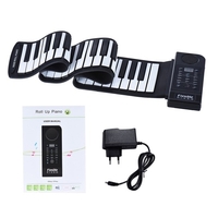 Portable Silicon 61 Touches Roll Up Piano MIDI électronique Clavier avec haut-parleur