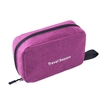 Portable Étanche Trousse de Toilette Polyester Pli Voyage Cosmétique Maquillage Organisateur Lavage Rasage Zipper Suspension Sac accessoires Fournitures Organisateur (Noir)