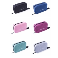 Portable Étanche Trousse de Toilette Polyester Pli Voyage Cosmétique Maquillage Organisateur Lavage Rasage Zipper Suspension Sac accessoires Fournitures Organisateur (Noir)
