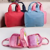 Portable Voyage Camping Organisateur Imperméable Cosmétique Maquillage Sac de Rasage Trousse de Toilette Grande Capacité Sac à Main Multufunctional Sac de Rangement (Rouge)