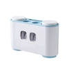 Porte-brosse à dents mural Support de rangement pour articles de toilette avec 2 distributeurs de dentifrice 4 tasses et 5 emplacements pour brosse à dents