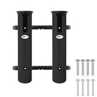 Porte-canne à pêche Portable porte-canne à pêche 2 tubes en plastique ABS porte-canne à pêche sur Rail support de serrage pince à leurre prise de stockage