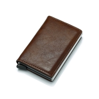 Porte-cartes de crédit vintage pour hommes antivol bloquant le portefeuille Rfid
