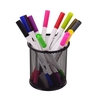 Porte-crayon en maille porte-crayon en métal organisateur de stockage de papeterie conteneur rond Base rembourrée pour bureau école bureau