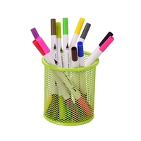 Porte-crayon en maille porte-crayon en métal organisateur de stockage de papeterie conteneur rond Base rembourrée pour bureau école bureau