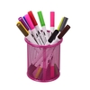 Porte-crayon en maille porte-crayon en métal organisateur de stockage de papeterie conteneur rond Base rembourrée pour bureau école bureau