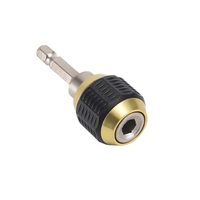Porte-embout à changement rapide 1/4 pouce tige hexagonale foret extension mandrin adaptateur connecteur ressort intégré rapide à installer et à libérer