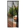 Porte moustiquaire magnétique avec ruban magique plein cadre grand rideau de maille pour porte-patio instantanée mains libres