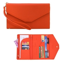 Porte-passeport de voyage avec portefeuille multi-cartes bloquant RFID