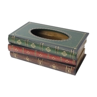 Porte-serviettes de livre antique élégant porte-boîte à mouchoirs de nouveauté pour le restaurant à la maison