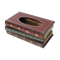 Porte-serviettes de livre antique élégant porte-boîte à mouchoirs de nouveauté pour le restaurant à la maison
