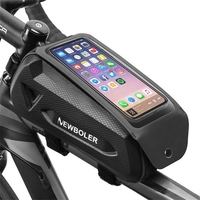 Porte-téléphone pour vélos Sac à cadre avant étanche pour téléphones tactiles compatible avec les téléphones mobiles de 7, 2 pouces