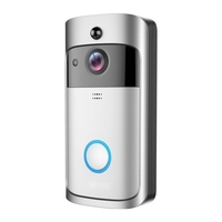 Porte vidéo intelligente Porte sans fil APP de conversation bidirectionnelle à distance Caméra de sécurité étanche avec capteur de motion/vision de nuit/alertes par téléphone