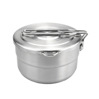 Pot de camping de cas de déjeuner d
