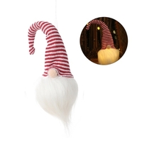 Poupées de noël décoration leds lumière rougeoyante forêt vieil homme pendaison de décorations