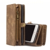 Pour iPhone 6 6S 6 P 6SP 7 8 7 P 8 P X Multifonction Zipper Portefeuille Aimant De Protection Téléphone Carte Cas Détachable Flip PU Couverture En Cuir Stylish Anti-rayures
