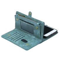 Pour iPhone 6 6S 6 P 6SP 7 8 7 P 8 P X Multifonction Zipper Portefeuille Aimant De Protection Téléphone Carte Cas Détachable Flip PU Couverture En Cuir Stylish Anti-rayures